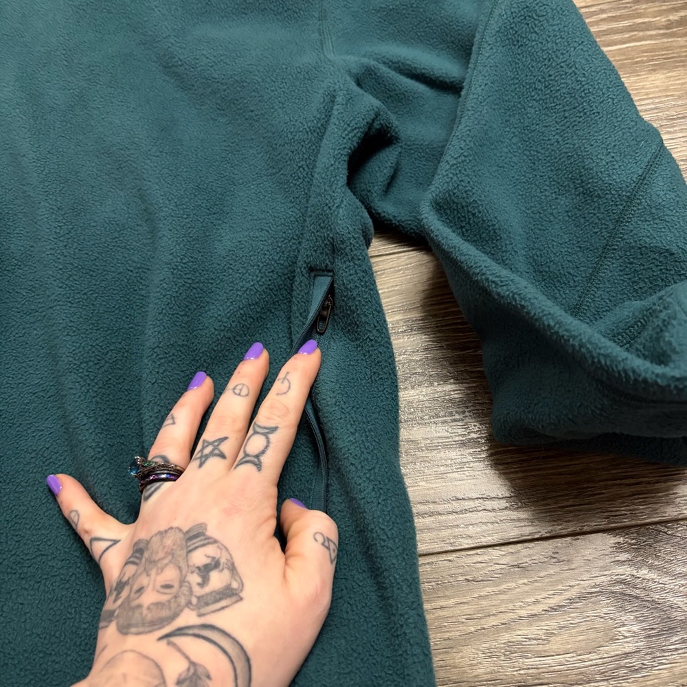 Lululemon Oversized-Fit Fleece Half-Zip (Green Jasper) Size L - Picture 7 of 8